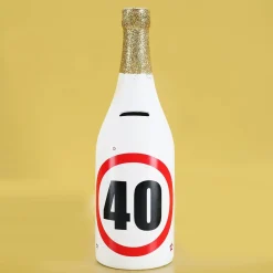 Spar-Flasche mit Verkehrszeichenmotiv mit verschiedenen Zahlen