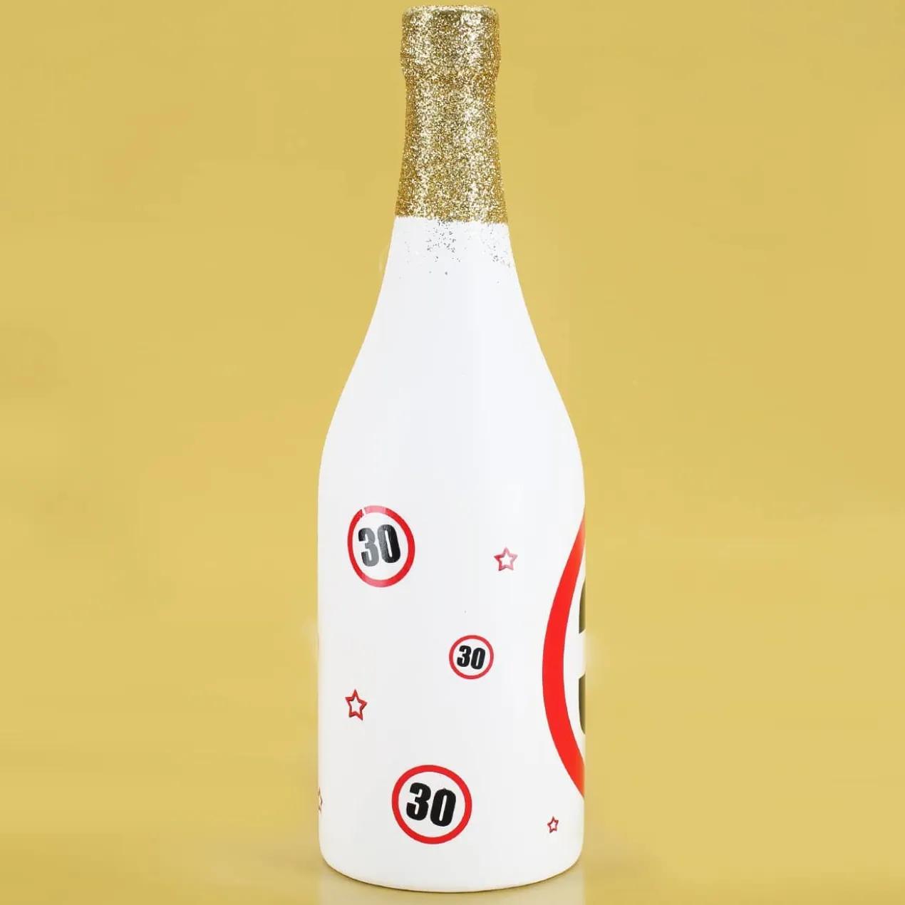 Spar-Flasche mit Verkehrszeichenmotiv mit verschiedenen Zahlen