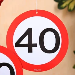 Spiral Dekoration - Verkehrsschild 40