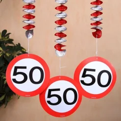 Spiral Dekoration Verkehrsschild 50