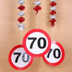 Spiral Dekoration Verkehrsschild 70