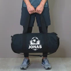 Sporttasche mit Fußball Motiv & Name personalisiert | Reisetasche für Jungen, Schule & Training
