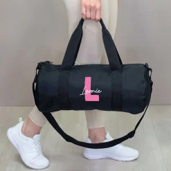 Sporttasche mit Name & Initiale personalisiert als Geschenk | Reisetasche für Freizeit & Sport