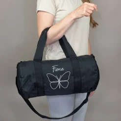 Sporttasche mit Schmetterling Motiv & Name personalisiert | Geschenk zur Einschulung für Mädchen