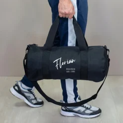 Sporttasche personalisiert mit Name & Wunschtext | Reisetasche & Duffle Bag als Geschenk in 2 Größen