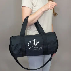 Sporttasche personalisiert mit Name & Wunschtext | Reisetasche & Duffle Bag als Geschenk in 2 Größen