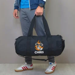 Sporttasche personalisiert mit Name & Gym Motiv | Duffle Bag für Männer & Sport als Geschenk