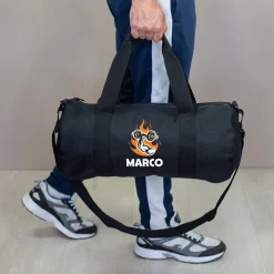 Sporttasche personalisiert mit Name & Gym Motiv | Duffle Bag für Männer & Sport als Geschenk