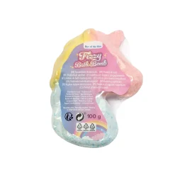 Sprudelnde Badebombe | Regenbogen Einhorn mit Erdbeerduft