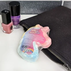 Sprudelnde Badebombe | Regenbogen Einhorn mit Erdbeerduft