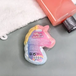 Sprudelnde Badebombe | Regenbogen Einhorn mit Erdbeerduft