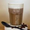 Stabiles Latte Macchiato Glas mit Namensgravur