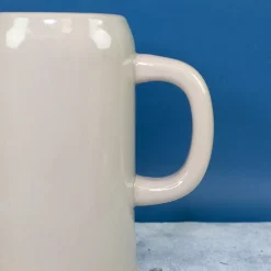 Steingut Bierkrug 'Super Papa' als Geschenk für Väter | Keramik Bierglas 0,5 oder 1 Liter