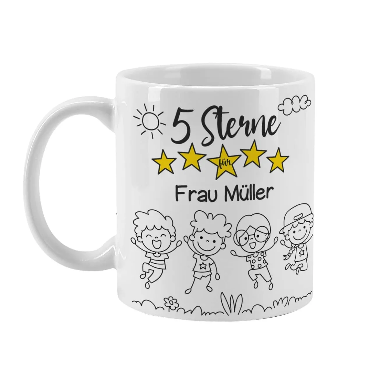 5 Sterne Tasse als Abschiedsgeschenk für Lehrer oder Erzieher
