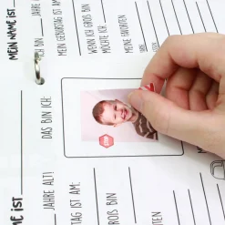 Sticker-Set für kleine Baumeister mit 10 Fotos personalisiert | Aufkleber für Jungen, Kita & Freundebuch