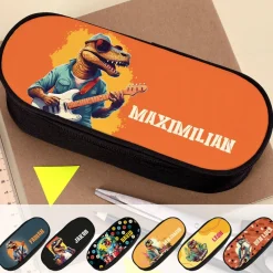 Stiftebox mit coolen Dinosauriern und Name