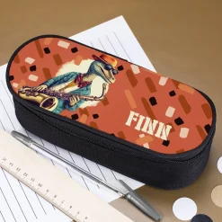 Stiftebox mit coolen Dinosauriern und Name