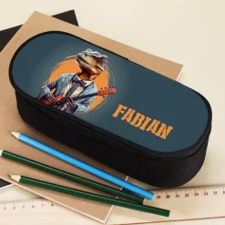 Stiftebox mit coolen Dinosauriern und Name