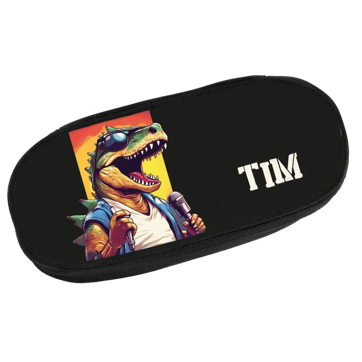 Stiftebox mit coolen Dinosauriern und Name