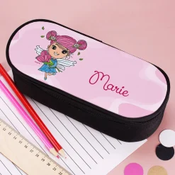 Stiftebox mit rosa Tulpenfee und Name