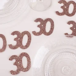 Streudeko XXL-Glitzer-Konfetti in Rosé - Zahlen