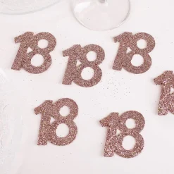 Streudeko XXL-Glitzer-Konfetti in Rosé - Zahlen