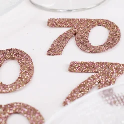 Streudeko XXL-Glitzer-Konfetti in Rosé - Zahlen