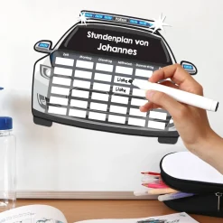 Stundenplan magnetisch - Polizeiauto - mit Name