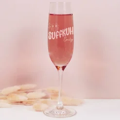 Suffkuh - Sektglas mit Namensgravur