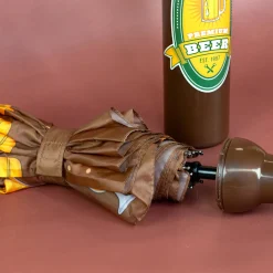 Taschen Regenschirm als Bierflasche