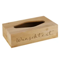Taschentuchbox aus Bambus mit Ihrer Wunschgravur