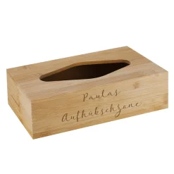 Taschentuchbox aus Bambus mit Ihrer Wunschgravur