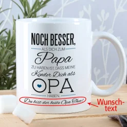 Tasse für den besten Opa mit Spruch und Wunschtext