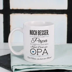 Tasse für den besten Opa mit Spruch und Wunschtext