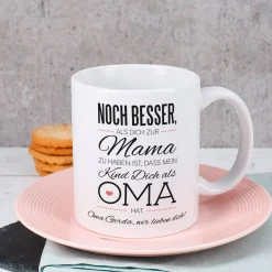 Tasse für die beste Oma mit Spruch und Wunschtext