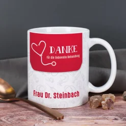 Tasse für Ärzte, Pflegepersonal und Praxisteams - Danke für die liebevolle Behandlung