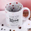Tasse - I love you to the Moon and back - mit Innenaufdruck