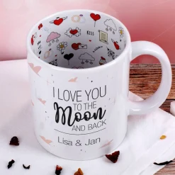 Tasse - I love you to the Moon and back - mit Innenaufdruck
