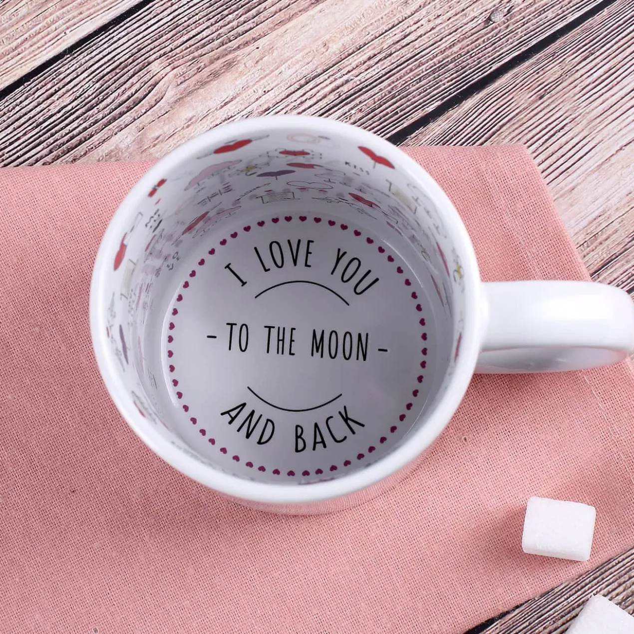 Tasse - I love you to the Moon and back - mit Innenaufdruck
