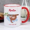 Tasse mit Faultier und Name - muss gar nix!