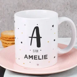Tasse mit Name und Initiale