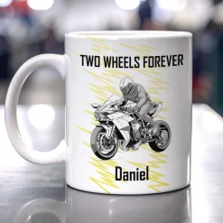 Tasse mit Superbike und Sport Bike Motiven, personalisiert mit Name und Wunschtext | Geschenk für Motorradfahrer