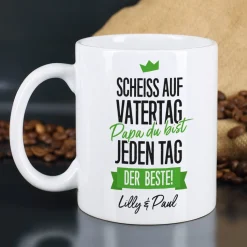 Tasse zum Vatertag - Du bist jeden Tag der Beste! mit Wunschtext