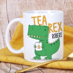 Tea Rex - Tasse mit Namensaufdruck und T-Rex Motiv