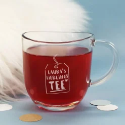 Teeglas graviert mit Lieblingstee Motiv und Name