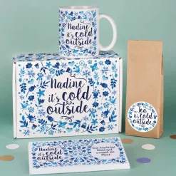 Tee Set - it’s cold outside - mit Schokolade, Tasse und Geschenkkarton