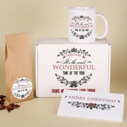 Tee Set - most wonderful time - mit Schokolade, Tee und Tasse