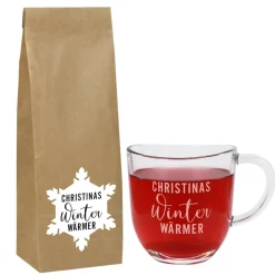 Tee-Set - Winter Wärmer - mit graviertem Teeglas und Teepäckchen