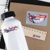 100 teiliges Schulaufkleberset mit Motorrad-Motiv, Name und Text