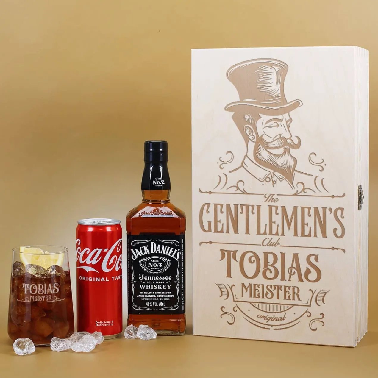 The Gentlemen's Club - Jack Daniel's Geschenkset in hochwertiger Geschenkbox